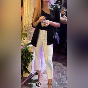Zara White Skinny ankle length Jeans